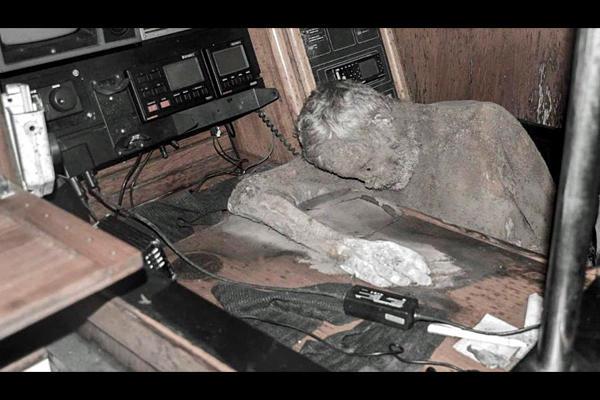  The mummified remains of Manfred Fritz Bajorat was found on board of the Sayo