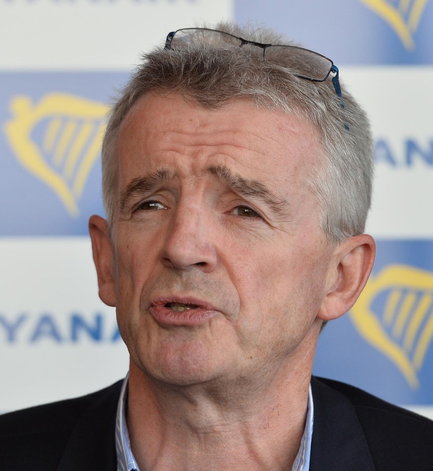 Ryanair chief exec Michael O'Leary also announced a six per cent increase in net profit 