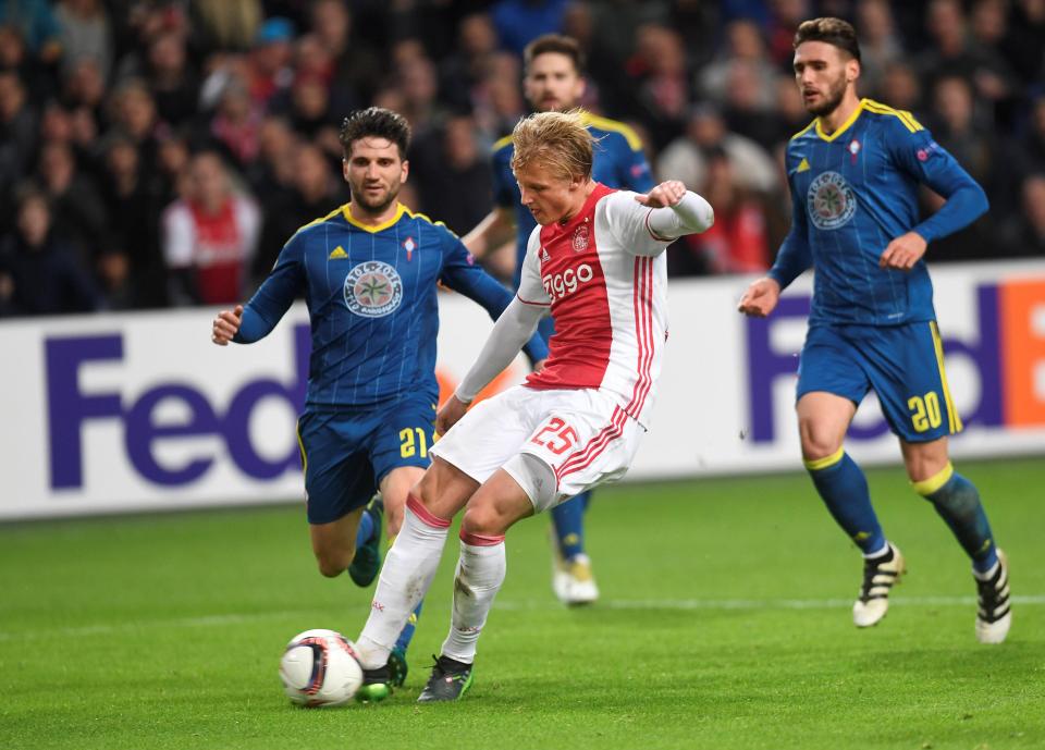  Kasper Dolberg is Ajax's top scorer with 23 goals in 47 appearances this season