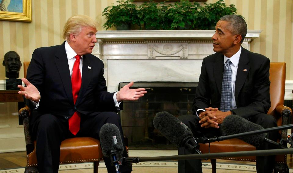 Donald Trump with the former president after his victory over the Democrat party in November