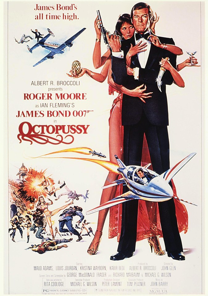 Sir Roger Moore starred in Octopussy, the 13th James Bond film