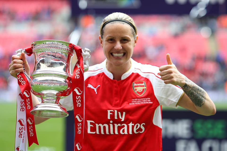 But she still came back from alcoholism to win many trophies with Arsenal