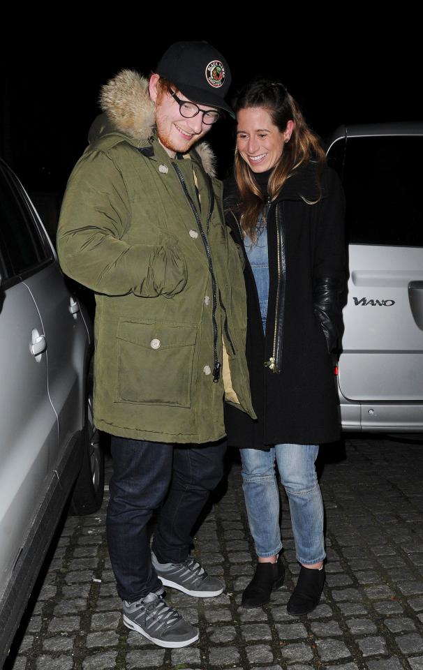  Ed Sheeran pictured cosying up to his girlfriend Cherry in warm coat