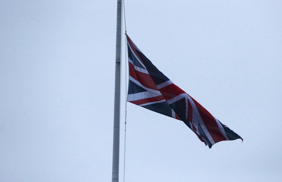  Old Trafford's flag was at half-mast after the horrific terror attack on Monday night