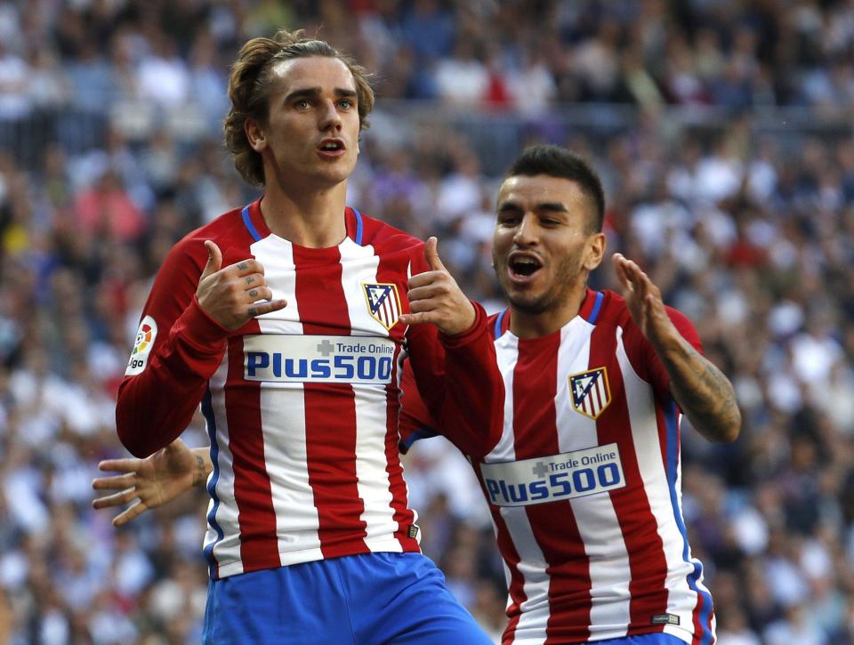  Antoine Griezmann, left, is one of the hottest strikers in Europe, yet could stay at Atletico Madrid