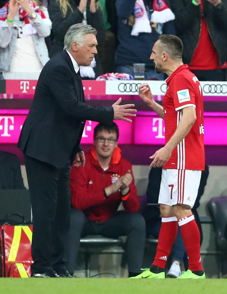  Carlo Ancelotti is a huge admirer of Ribery, and won't let him go without a replacement