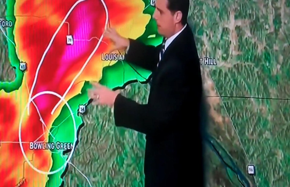 This weather forecast ended up looking VERY inappropriate when it formed a phallic-looking shape