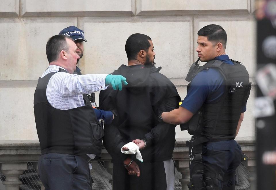  Khalid Mohammed Omar Ali was arrested walking through Whitehall carrying a bag of knives