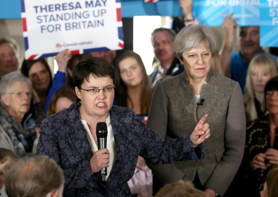  Theresa May has been on the campaign trail with Ruth Davidson