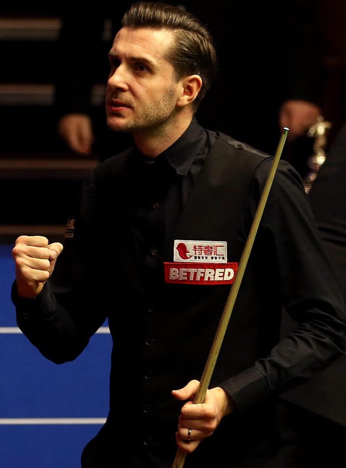  Come on, my son...Mark Selby pumps himself up