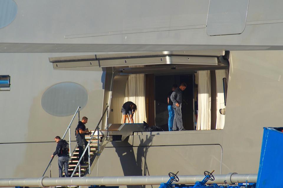  Shipyard workers have been carrying out tests before the vessel takes to the high seas