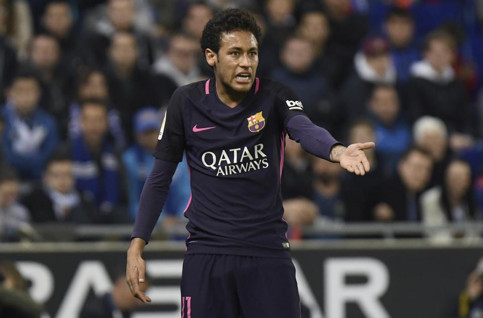  Neymar has been out of action for Barcelona after picking up a three-match suspension