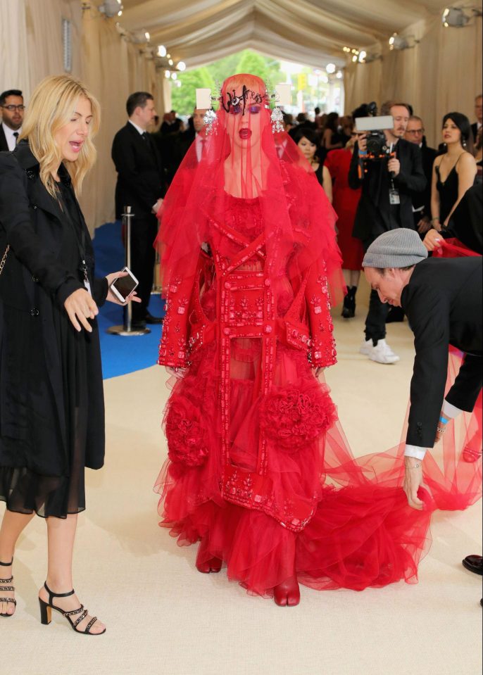  Katy's John Galliano gown caused a stir