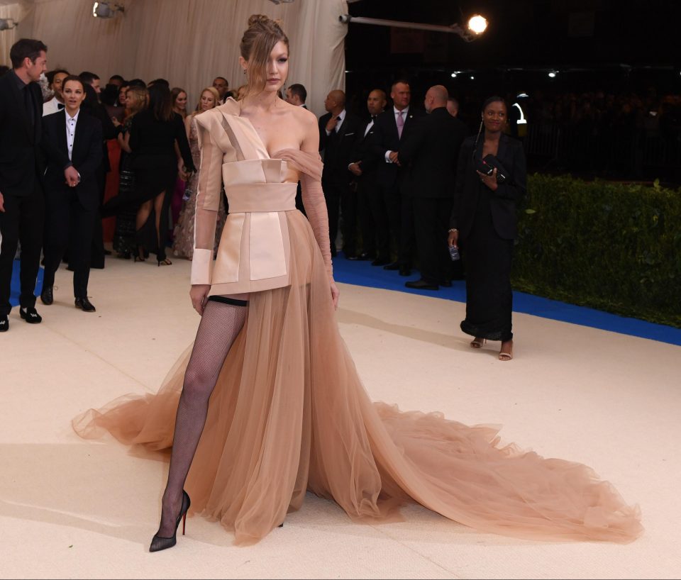  Gigi Hadid channelled the look at the Met Gala 2017