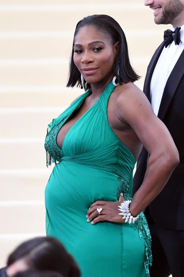  Serena Williams whilst pregnant with her first child