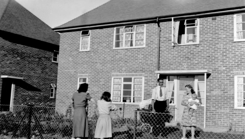  Neighbours were able to chat over the fence in new style 1950s housing which was built after austerity ended following the Second World War