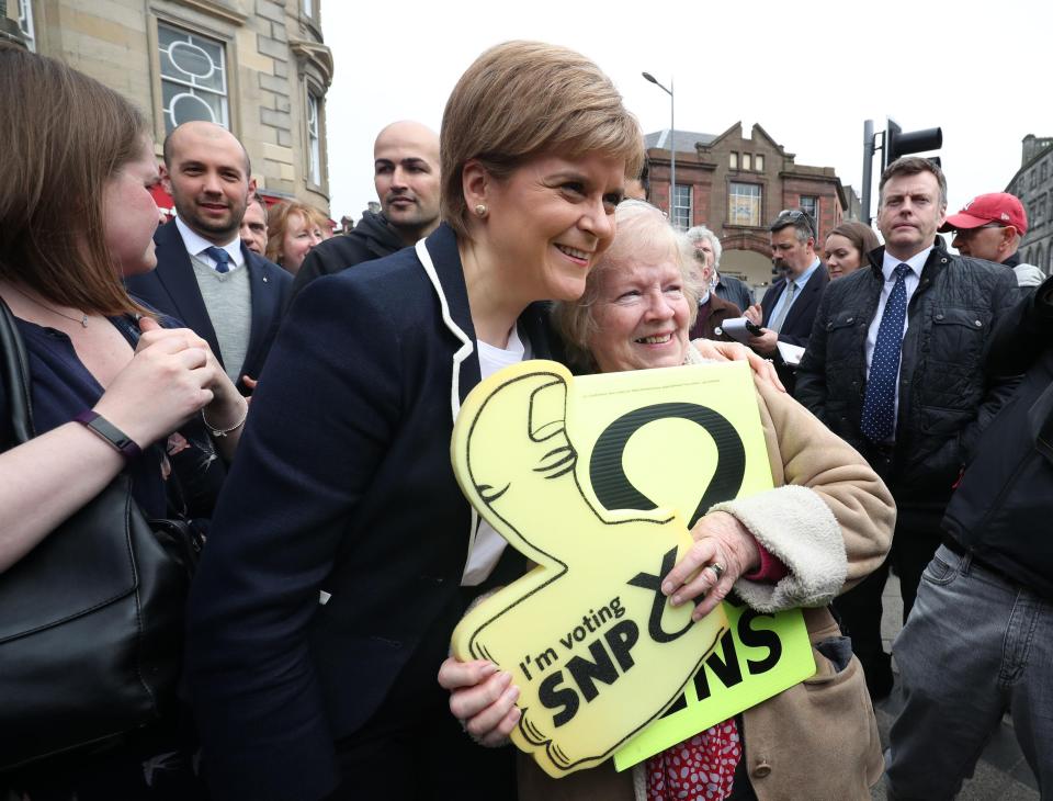  She posed with voters and signs for photos as part of ongoing campaigning