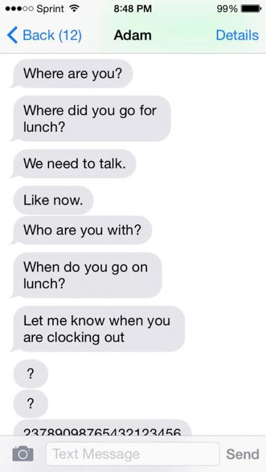  A domestic abuse victim has revealed the relentless text messages her abusive husband would send her