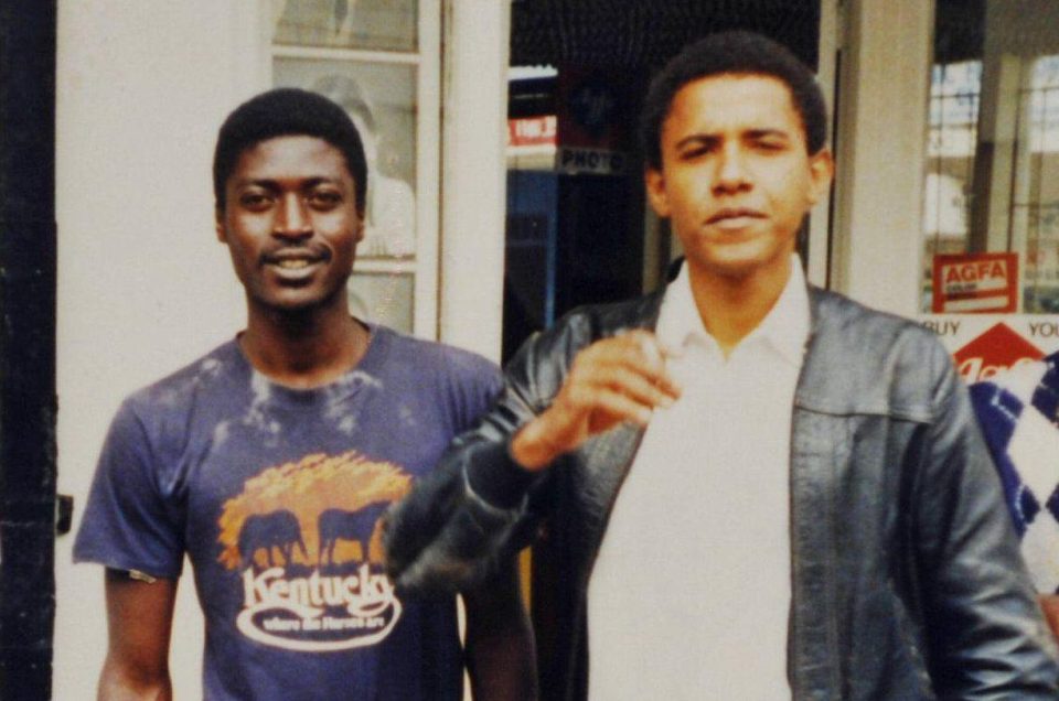 Barack Obama with half-brother Abo (also known as Samson) Obama