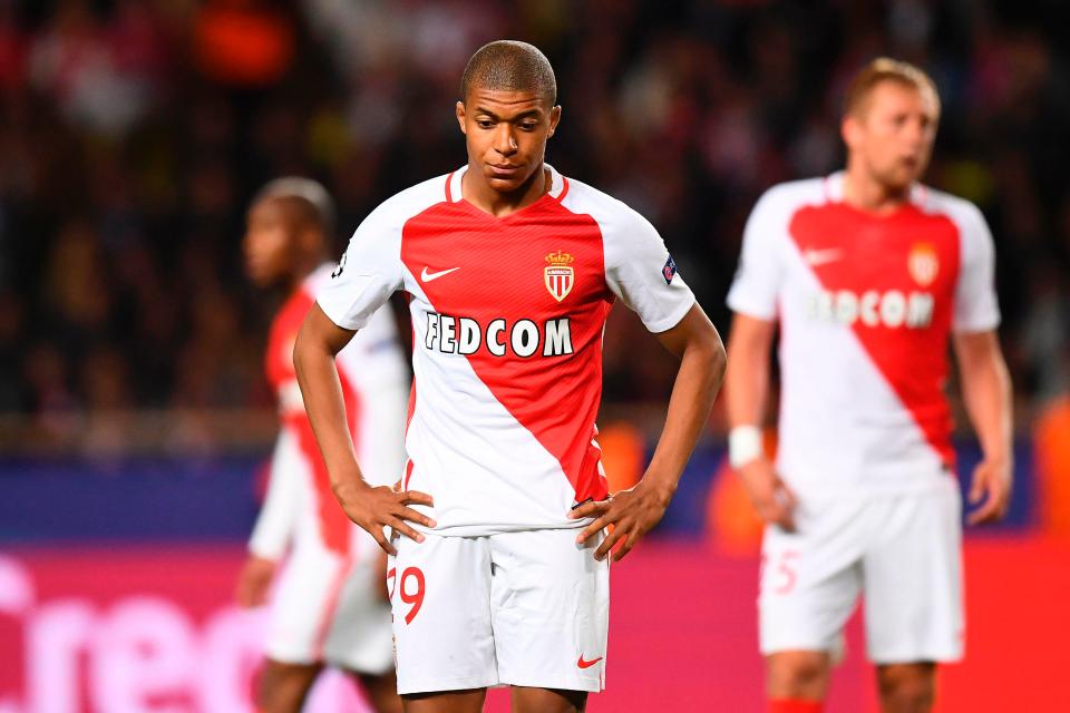  The 18-year-old reacts during the loss against Juventus in the Champions League semi-final