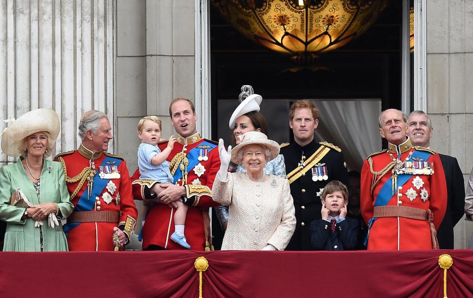  Royal Family at Trooping the Colour in 2015