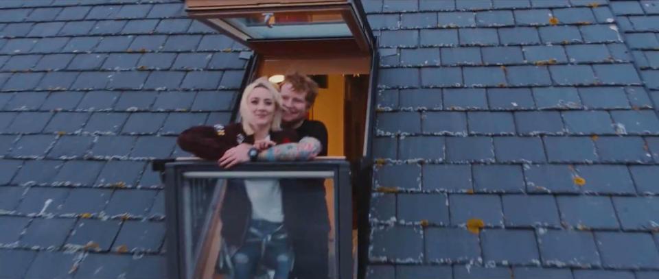  Ed Sheeran with Saoirse Ronan in his new video for Galway girl