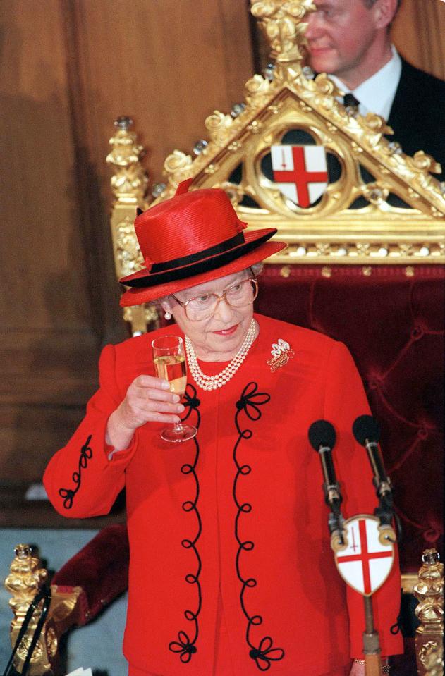  The Queen celebrates their 50th wedding anniversary at the Guildhall, London in 1997