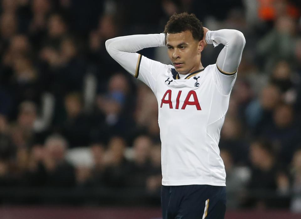  Alli snapped looking despondent after Spurs' loss at the hands of West Ham