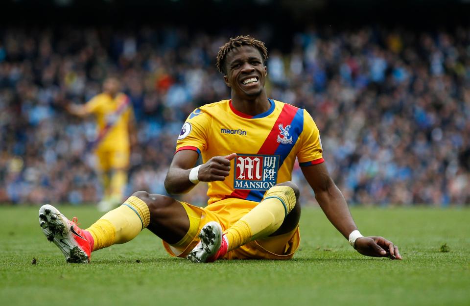  Wilfried Zaha and his Crystal Palace team-mates endured a terrible afternoon in Manchester