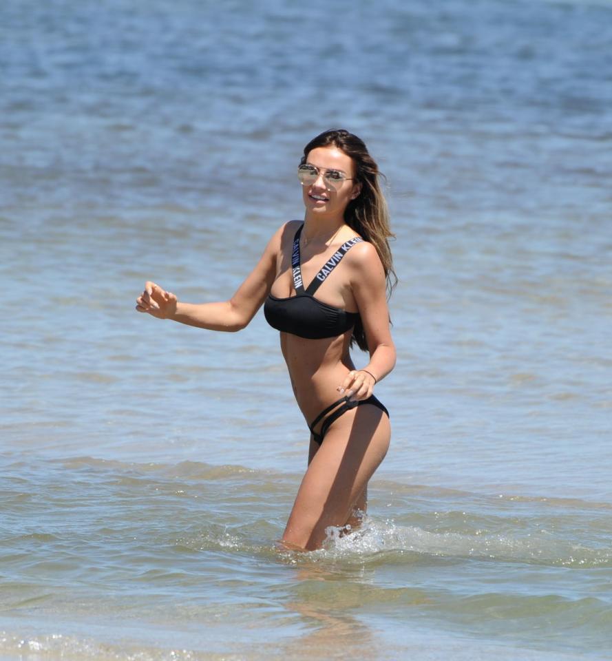  Ruby wore a Calvin Klein bikini as she showed off her stunning figure