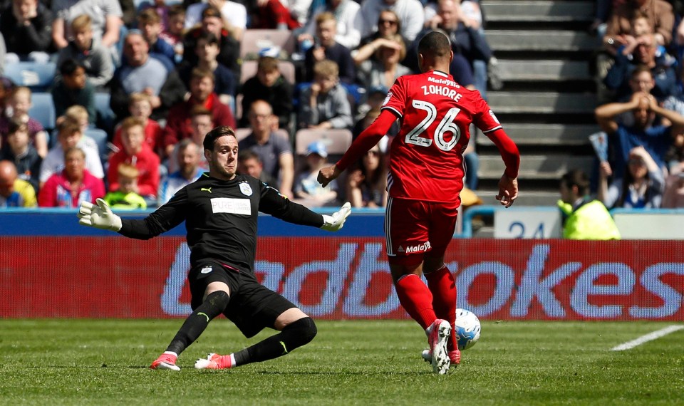 Danny Ward was dismissed after he looked to have handled the ball outside the box