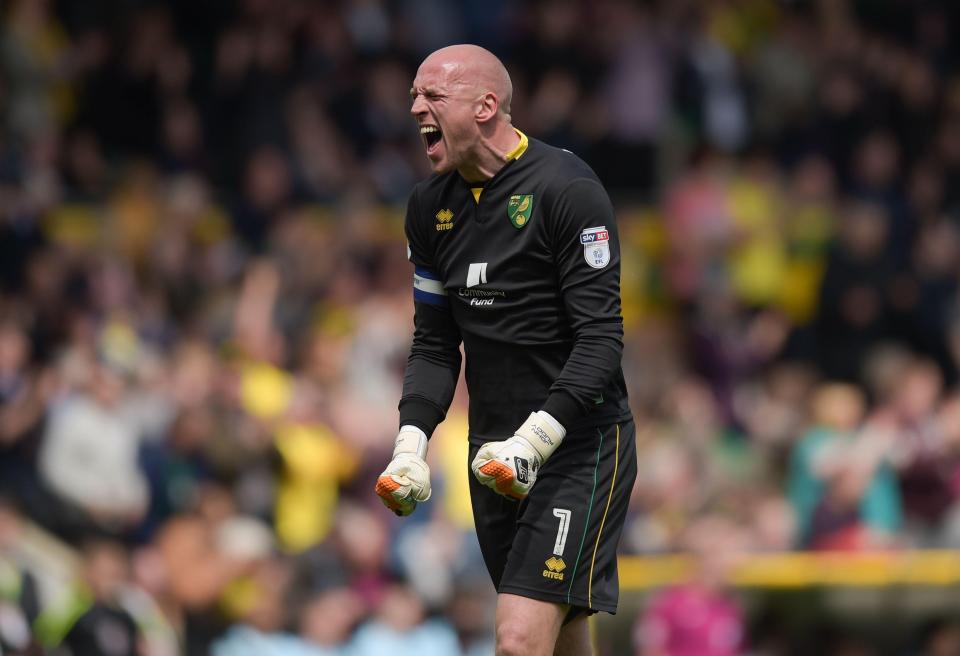 John Ruddy kept a clean sheet on his final game for Norwich City