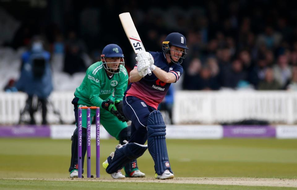  Eoin Morgan was looking in good nick on 39 from just 35 balls at the time