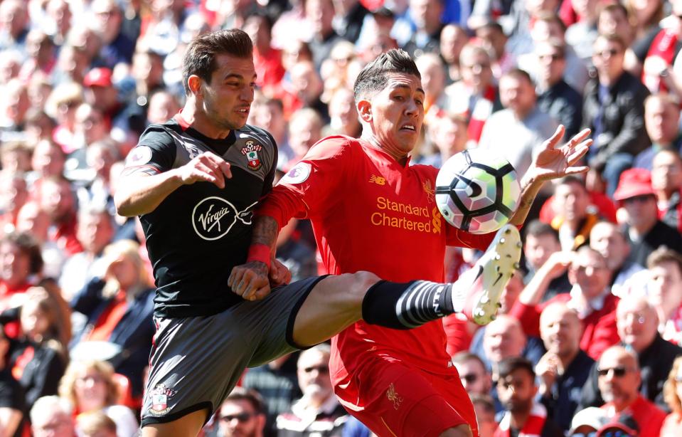  Roberto Firmino and his Liverpool team-mates struggled to break down Saints