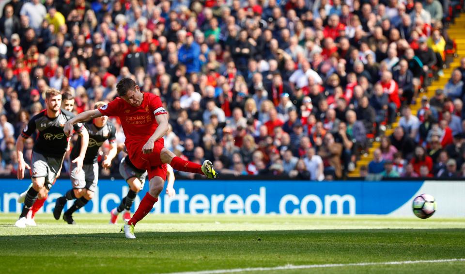  James Milner's penalty was well saved by Fraser Forster