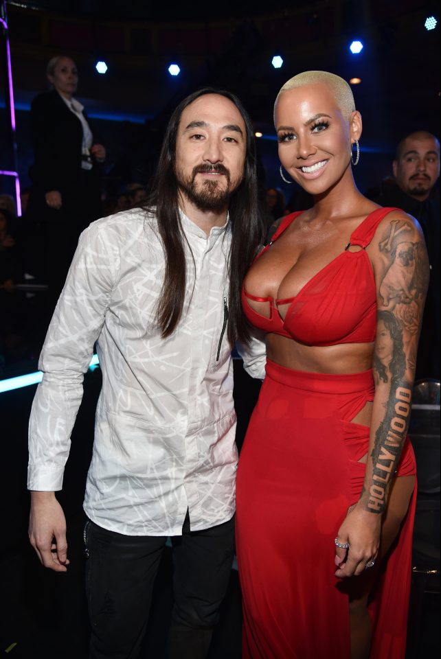  DJ Steve Aoki and Amber Rose at the MTV Movie TV Awards