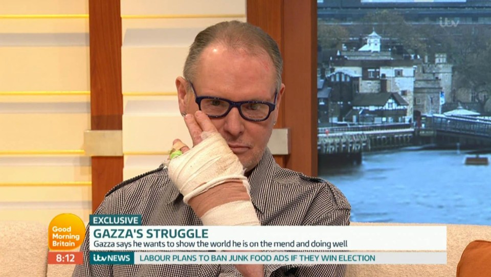 Paul Gascoigne choked up on Good Morning Britain today