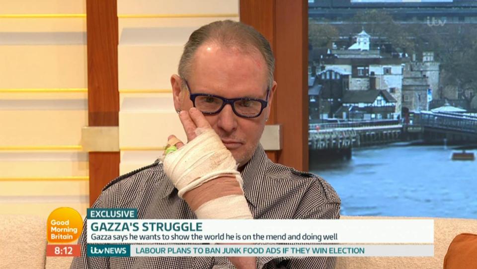  Paul Gascoigne choked up on Good Morning Britain today