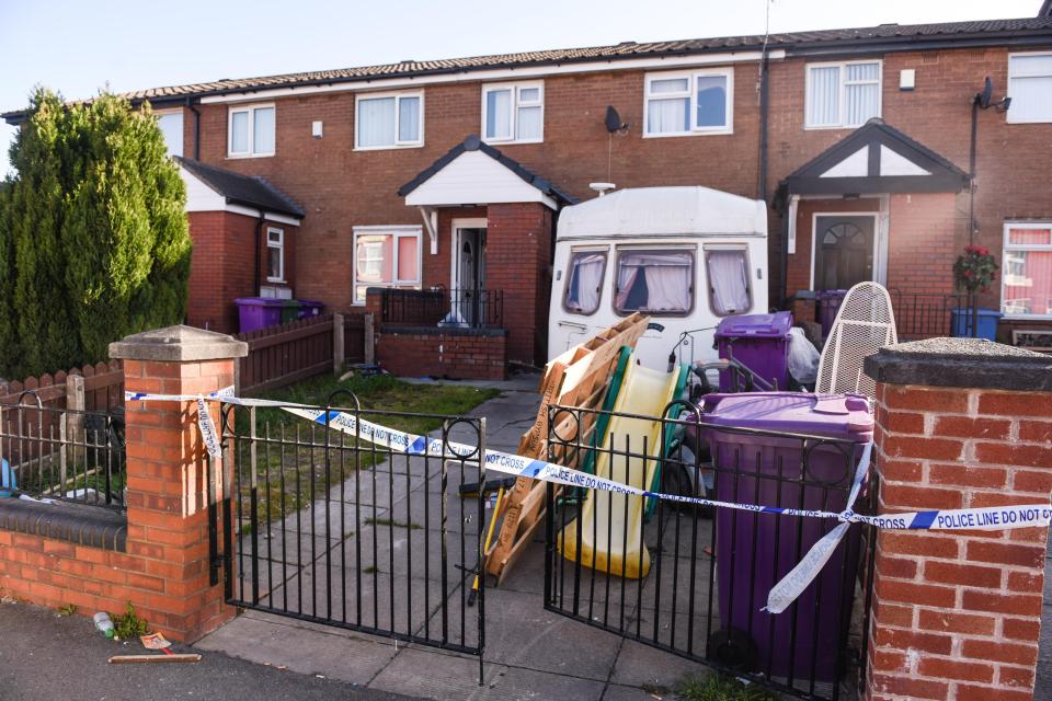  Police have cordoned off the house where the little girl was attacked as she played in the garden