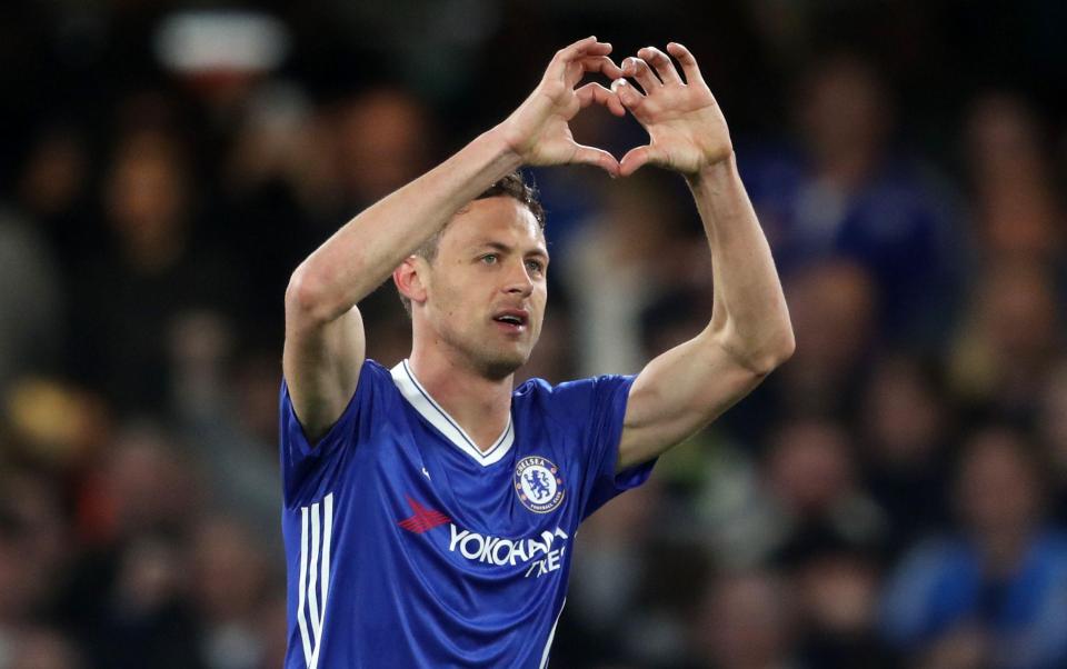  Nemanja Matic celebrates after notching Chelsea's third and final goal against Middlesbrough