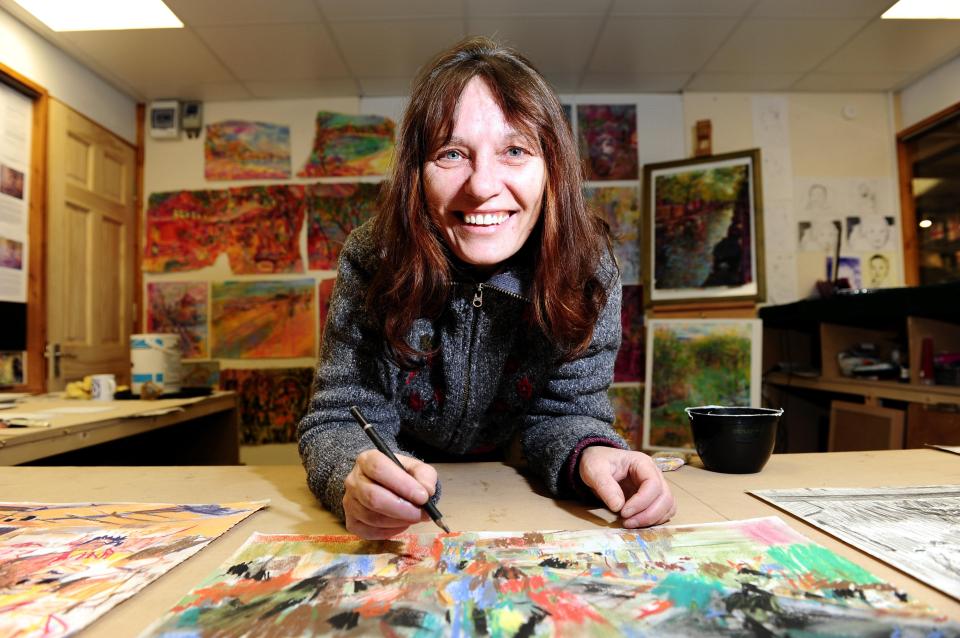  Lesley Collins, an artist and former teacher, told two young girls 'I'm your nanna'