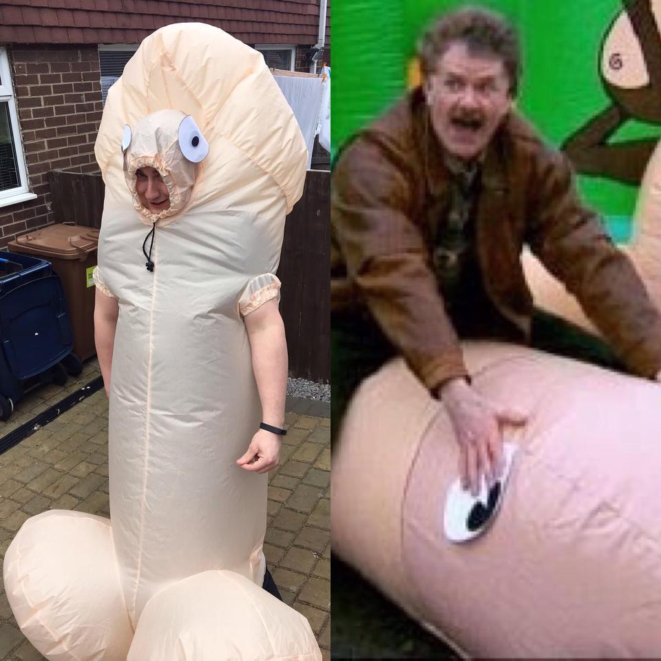  Adam Kelly had the most outrageous costume - the penis-shaped bouncy castle Sammy Snake