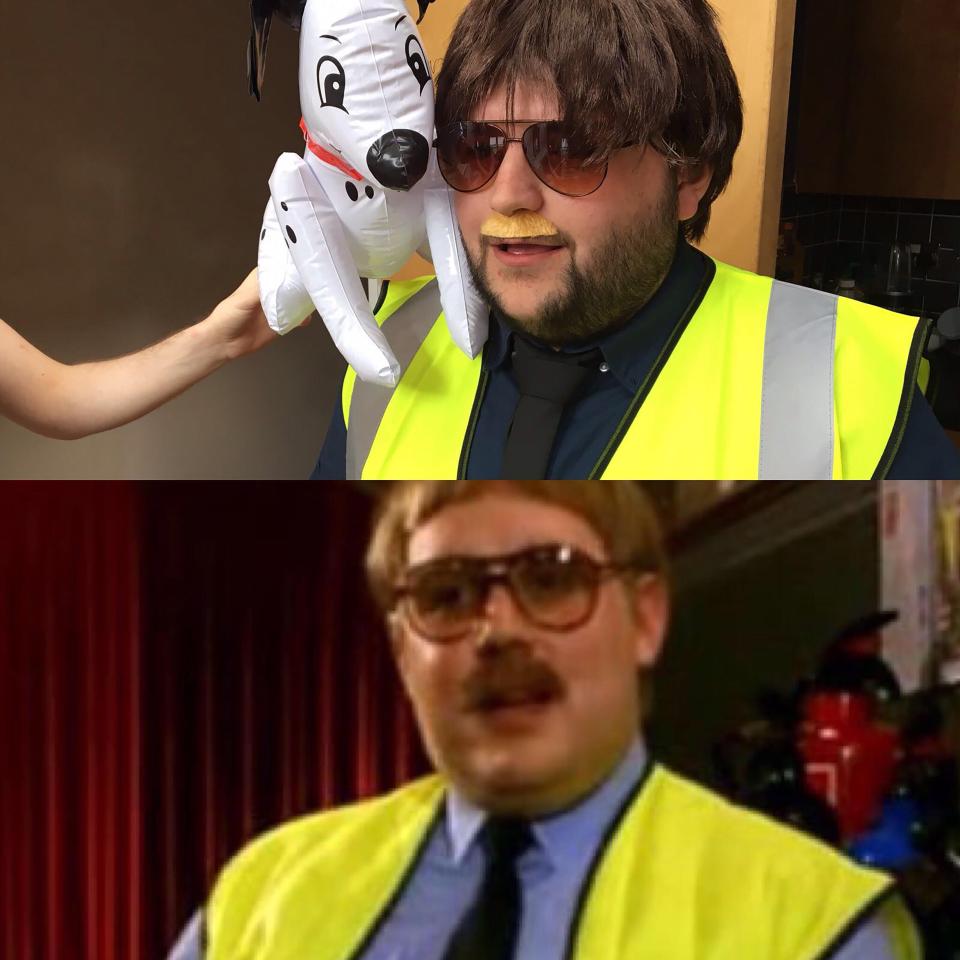  Lewis Cook went as fire safety officer Keith Lard, also played by Peter Kay in his sitcom