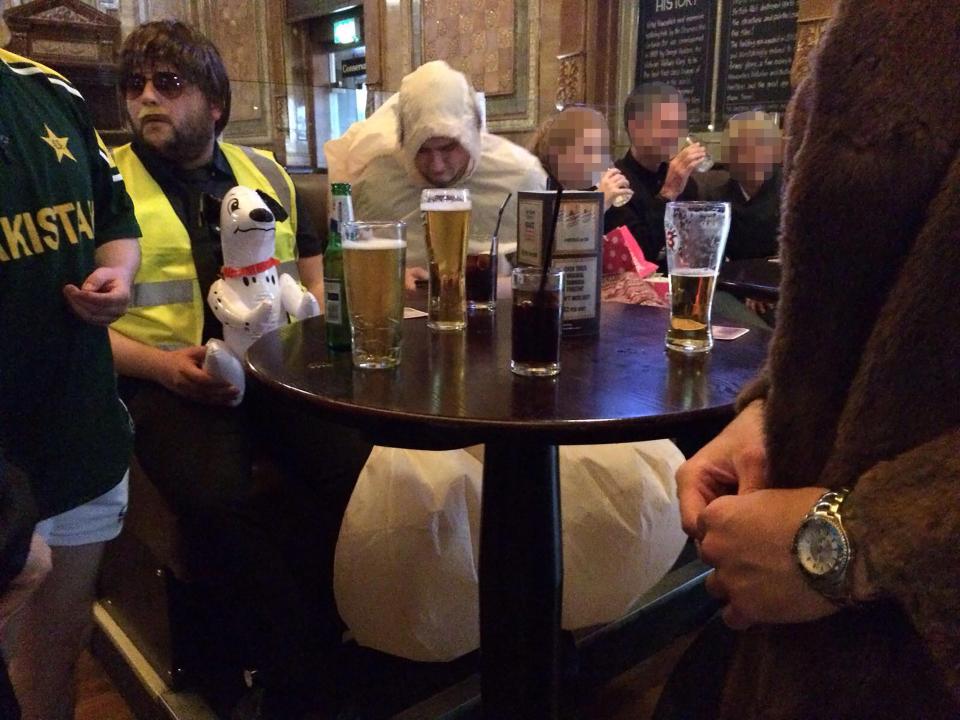  The group got some funny look as they sat in pubs 'with a giant inflatable penis at the table'