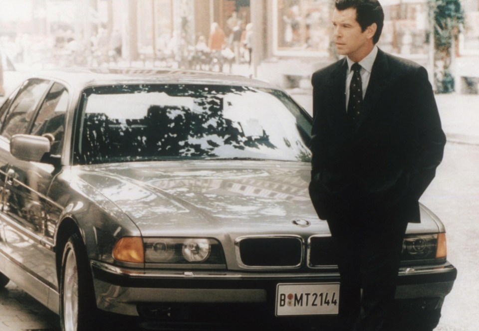 Brosnan is the only Bond to drive a BMW and this remote-controlled 7 Series ended life through a shop window