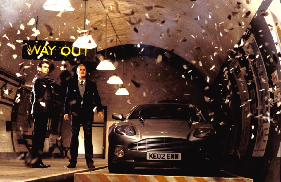 Brosnan is second in the Bond car league table including Aston Martin Vanquish from Die Another Day