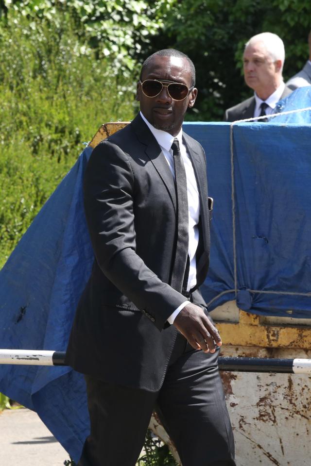  Former Chelsea striker Jimmy Floyd Hasselbaink attended the service in north London this afternoon