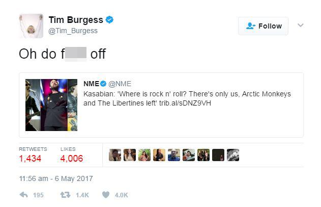  Tim Burgess's tweet