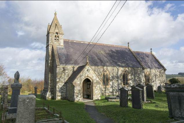  St David's Church in Blaenporth, Ceredigion in Wales, where villagers have said they will protest the ban