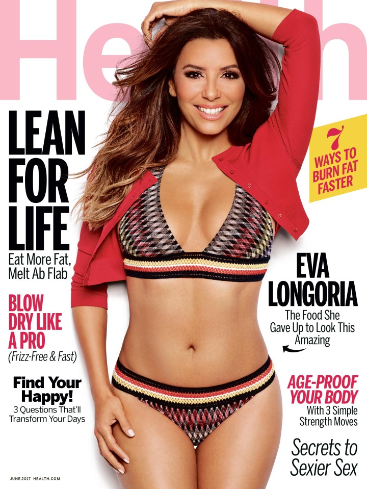 Eva posed in the stunning photoshoot for Health magazine